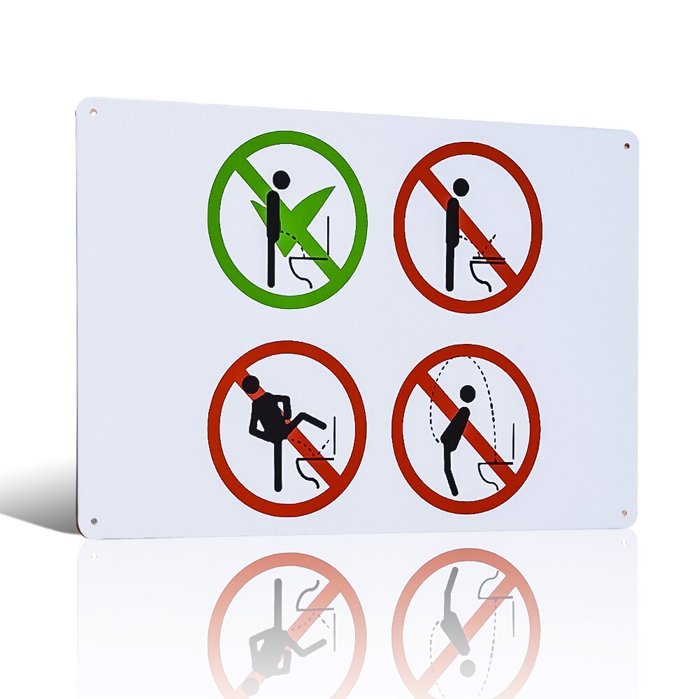 Funny Toilet Rules Sign Iron Plate Funny Toilet Rules Sign Iron Plate