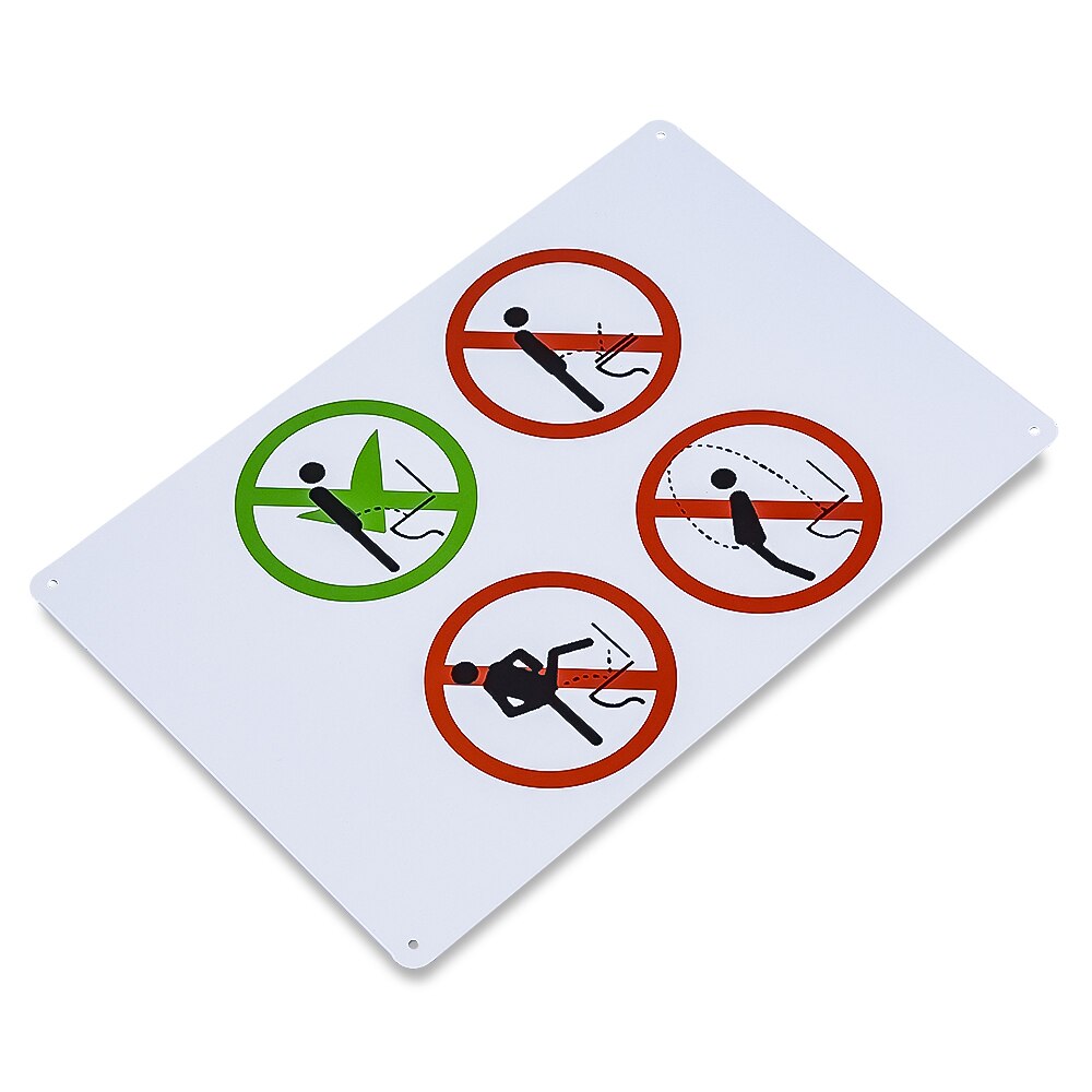 Funny Toilet Rules Sign Iron Plate