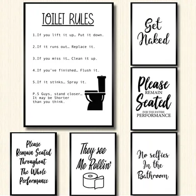 Funny Toilet Sign Wall Decor