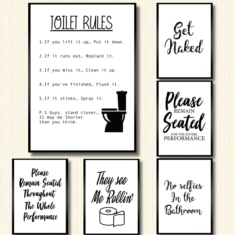Funny Toilet Sign Wall Decor Funny Toilet Sign Wall Decor