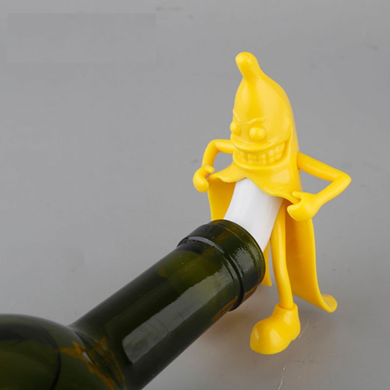 Funny Wine Stopper Yellow Banana Funny Wine Stopper Yellow Banana