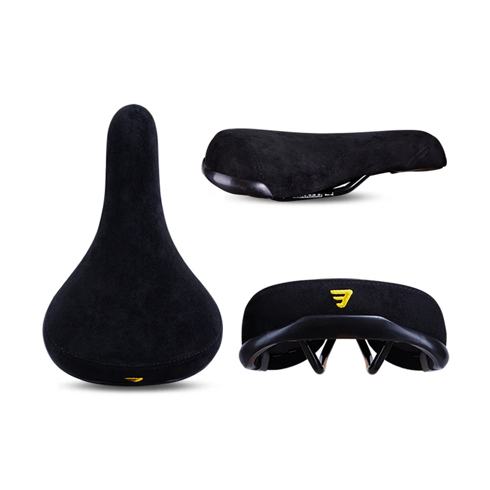 Funsea Bicycle Saddle Wheelie Black With Logos Seat For Bicycles Flannelette Bike Seats Embroidery Logo 8mm Rail Funsea Bicycle Saddle Wheelie Black With Logos Seat For Bicycles Flannelette Bike Seats Embroidery Logo 8mm Rail