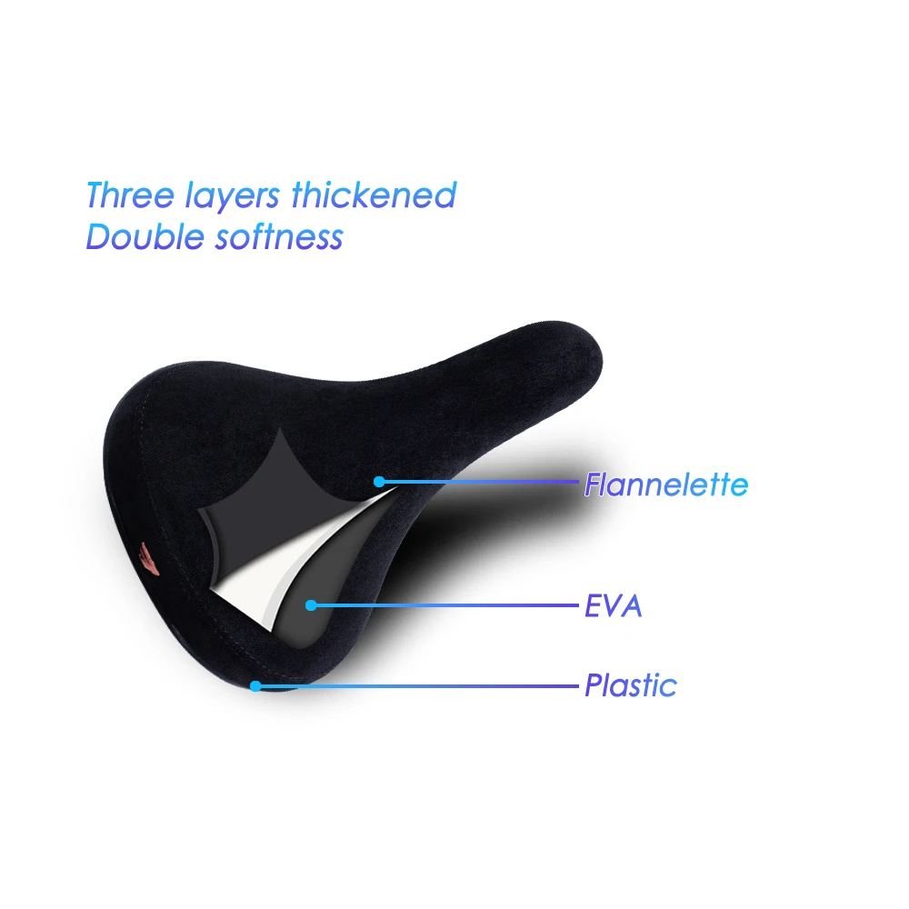 Funsea Bicycle Saddle Wheelie Black With Logos Seat For Bicycles Flannelette Bike Seats Embroidery Logo 8mm Rail Funsea Bicycle Saddle Wheelie Black With Logos Seat For Bicycles Flannelette Bike Seats Embroidery Logo 8mm Rail