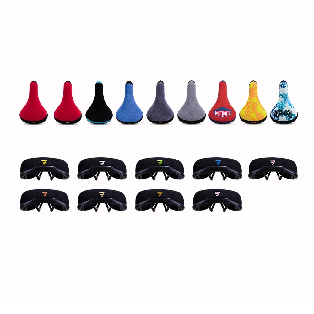 Funsea Bicycle Saddle Wheelie Black With Logos Seat For Bicycles Flannelette Bike Seats Embroidery Logo 8mm Rail Funsea Bicycle Saddle Wheelie Black With Logos Seat For Bicycles Flannelette Bike Seats Embroidery Logo 8mm Rail