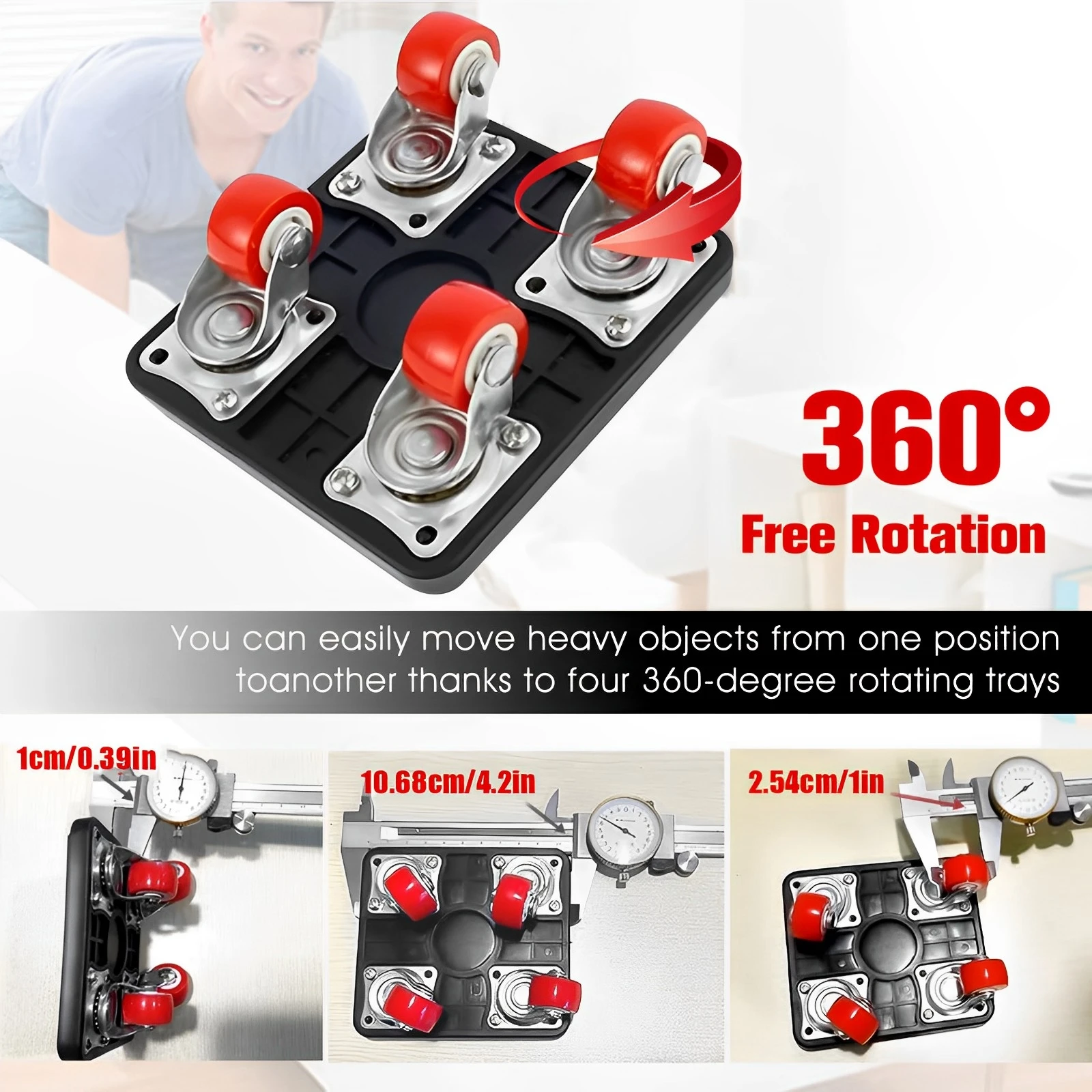 Furniture Lifter Mover Tool 330lbs Furniture Moving Dolly Labor-Saving Furniture Lifter Tool 360°Rotation Appliance Furniture Lifter Mover Tool 330lbs Furniture Moving Dolly Labor-Saving Furniture Lifter Tool 360°Rotation Appliance