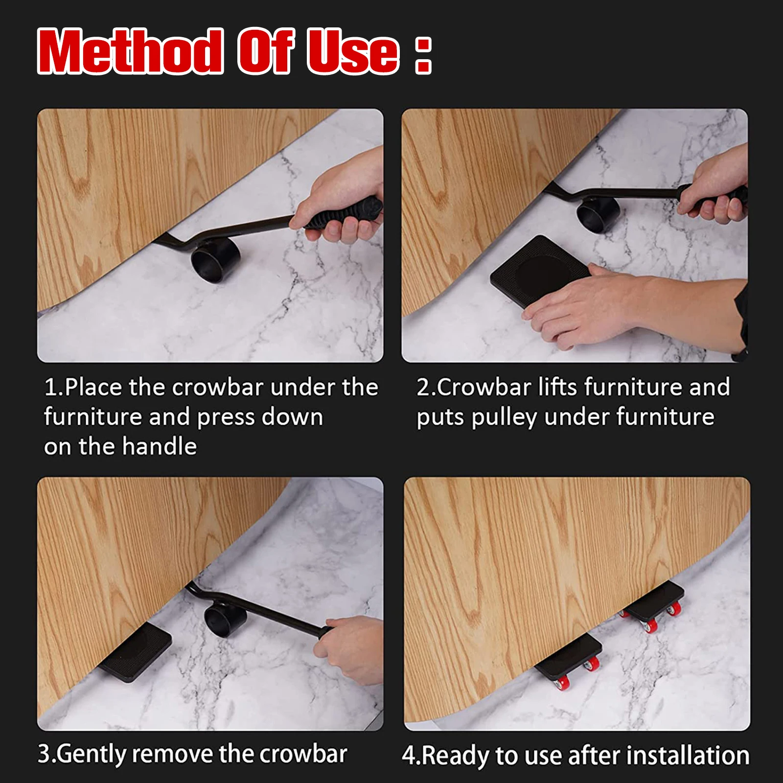 Furniture Lifter Mover Tool 330lbs Furniture Moving Dolly Labor-Saving Furniture Lifter Tool 360°Rotation Appliance Furniture Lifter Mover Tool 330lbs Furniture Moving Dolly Labor-Saving Furniture Lifter Tool 360°Rotation Appliance