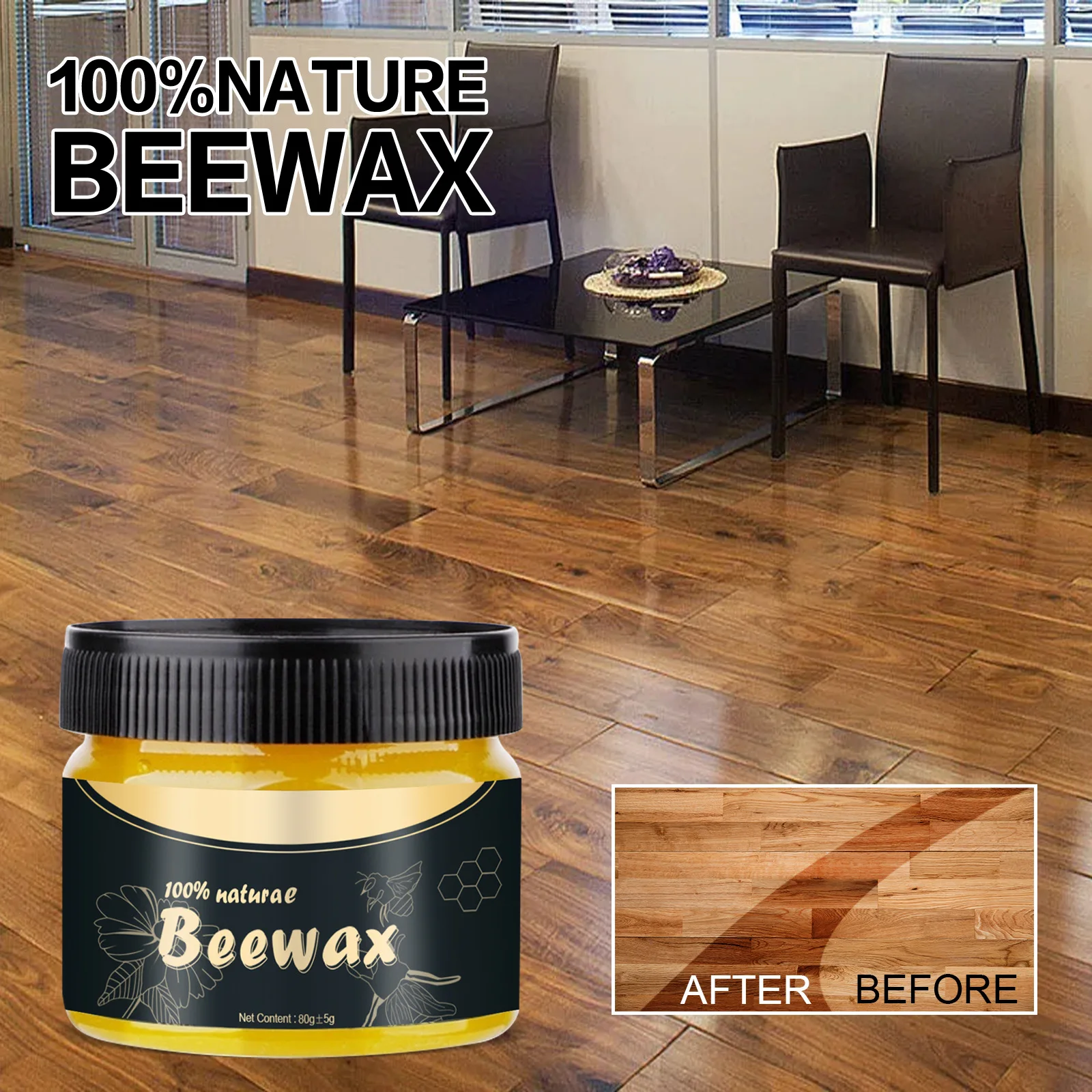 Furniture Polishing Beeswax Natural Wood Seasoning Beeswax Polishing Beewax Waterproof Wood Wax Polish Wooden Floor