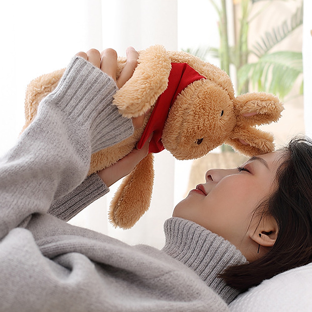 Furry Hot Water Bottle Plush Bag Rabbit Style