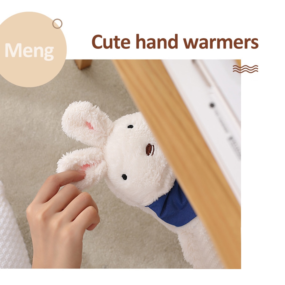 Furry Hot Water Bottle Plush Bag Rabbit Style