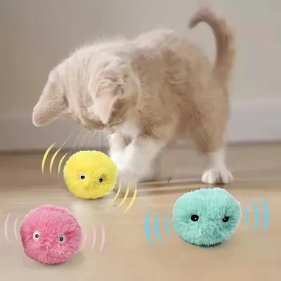 Furry Interactive Cat Ball with Sound