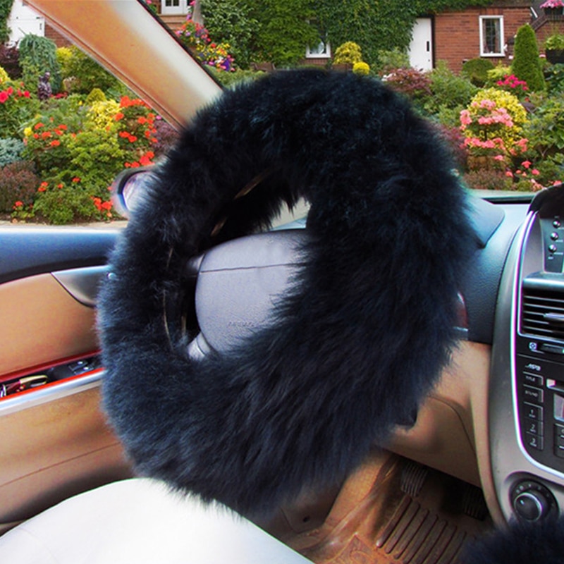 Furry Steering Wheel Cover Warm Wool (Set of 3) Furry Steering Wheel Cover Warm Wool (Set of 3)
