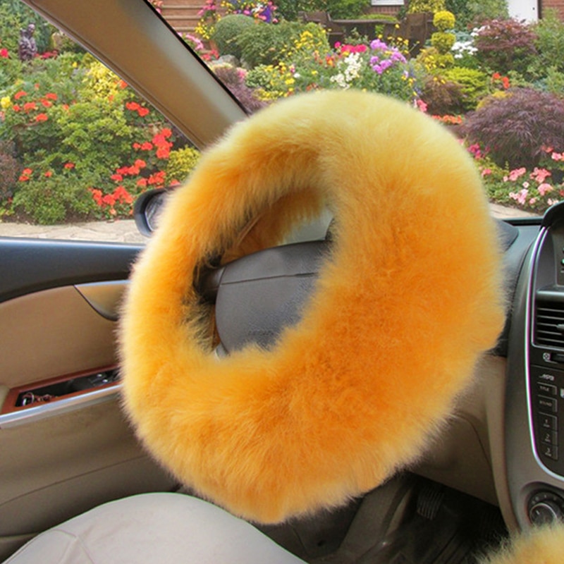 Furry Steering Wheel Cover Warm Wool (Set of 3) Furry Steering Wheel Cover Warm Wool (Set of 3)
