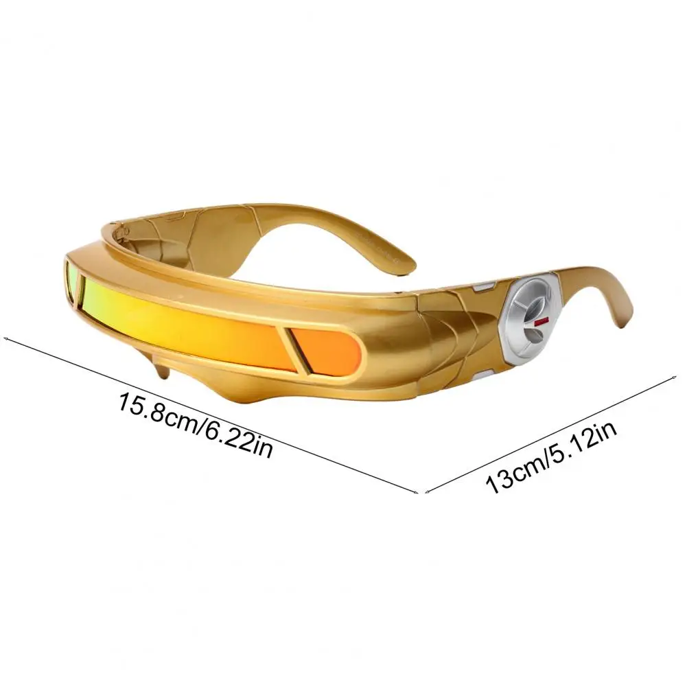 Futuristic Cyberpunk Sunglasses, UV400 Protection Sunglasses, Irregular Shape Punk Shades for Beach Party Outdoor Sports