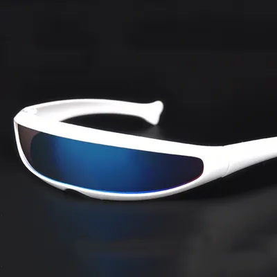 Futuristic Narrow Cyclops Visor Sunglasses Laser Eyeglasses UV400