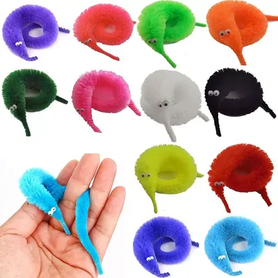 Fuzzy Magic Worm on a String (3/12/24Pcs) Fuzzy Magic Worm on a String (3/12/24Pcs)