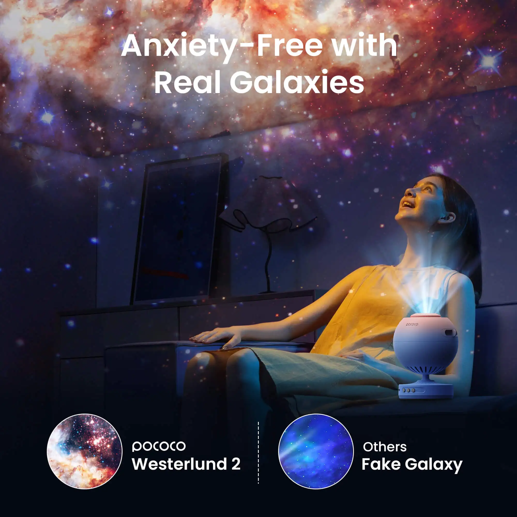 Galaxy Projector Galaxy Light Projector Star Projector Night Light Lamp with High-Definition Soft Light for Children's