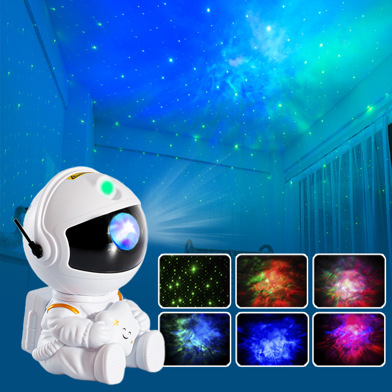 Galaxy Star Projector LED Night Light Starry Sky Astronaut Porjectors Lamp For Decoration Bedroom Home Decorative