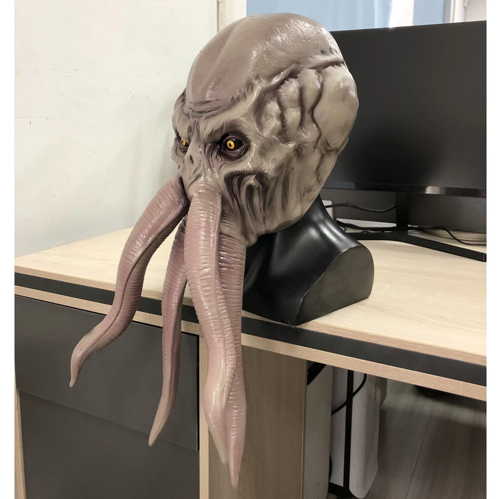 Game Baldur Gate 3 Lllithid Mind Flayer Squiddy Mask Cosplay Octopuses Monster Latex Helmet Gift Creative Halloween