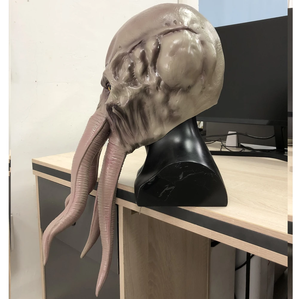 Game Baldur Gate 3 Lllithid Mind Flayer Squiddy Mask Cosplay Octopuses Monster Latex Helmet Gift Creative Halloween