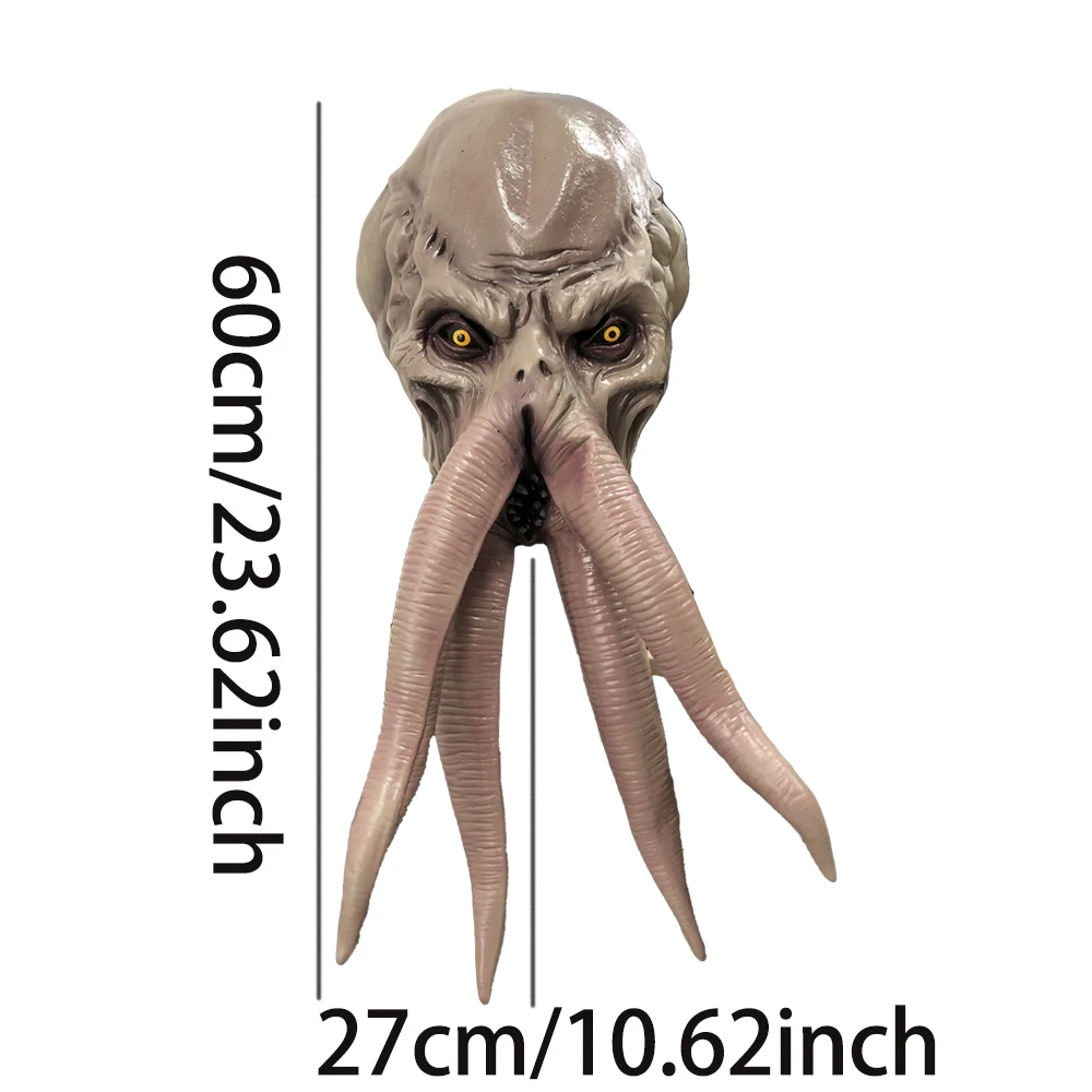 Game Baldur Gate 3 Lllithid Mind Flayer Squiddy Mask Cosplay Octopuses Monster Latex Helmet Gift Creative Halloween