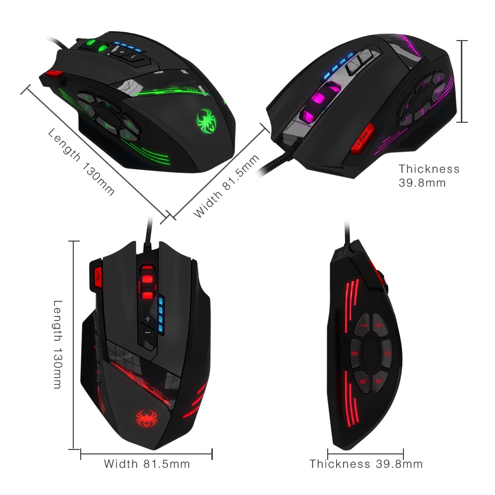Gamer Mouse LED Lights Optical Device Gamer Mouse LED Lights Optical Device