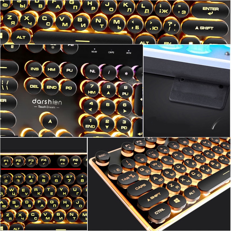 Gaming Backlit Keyboard Round Keys Gaming Backlit Keyboard Round Keys