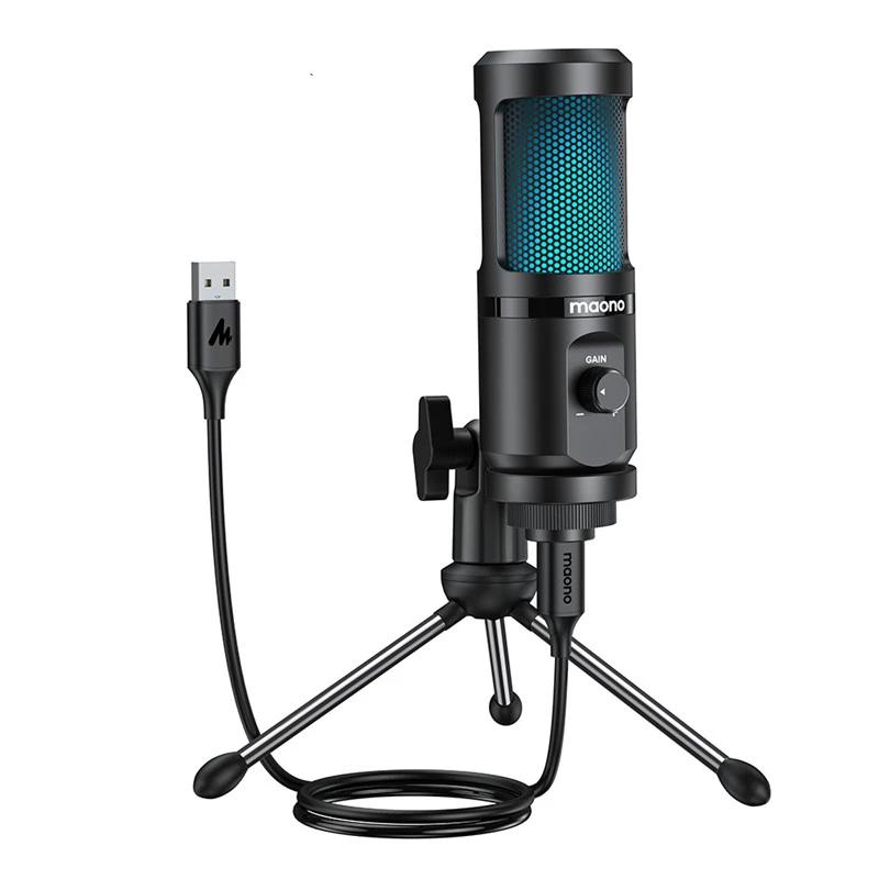 Gaming USB Microphone Desktop Condenser Podcast Microfono Recording Streaming Microphones With Breathing Light PM461TR Gaming USB Microphone Desktop Condenser Podcast Microfono Recording Streaming Microphones With Breathing Light PM461TR
