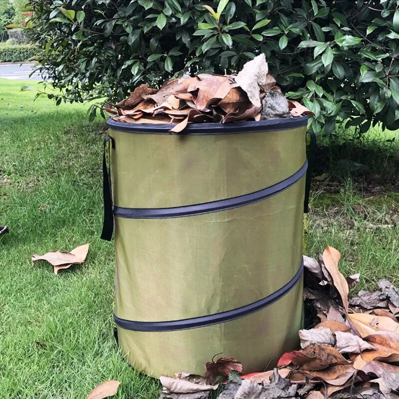 Garbage Storage Trash Bag Portable Collapsible Pop Up Garden Leaf Trash Can Flowers And For Garden Camping Grass Bin Garbage Storage Trash Bag Portable Collapsible Pop Up Garden Leaf Trash Can Flowers And For Garden Camping Grass Bin