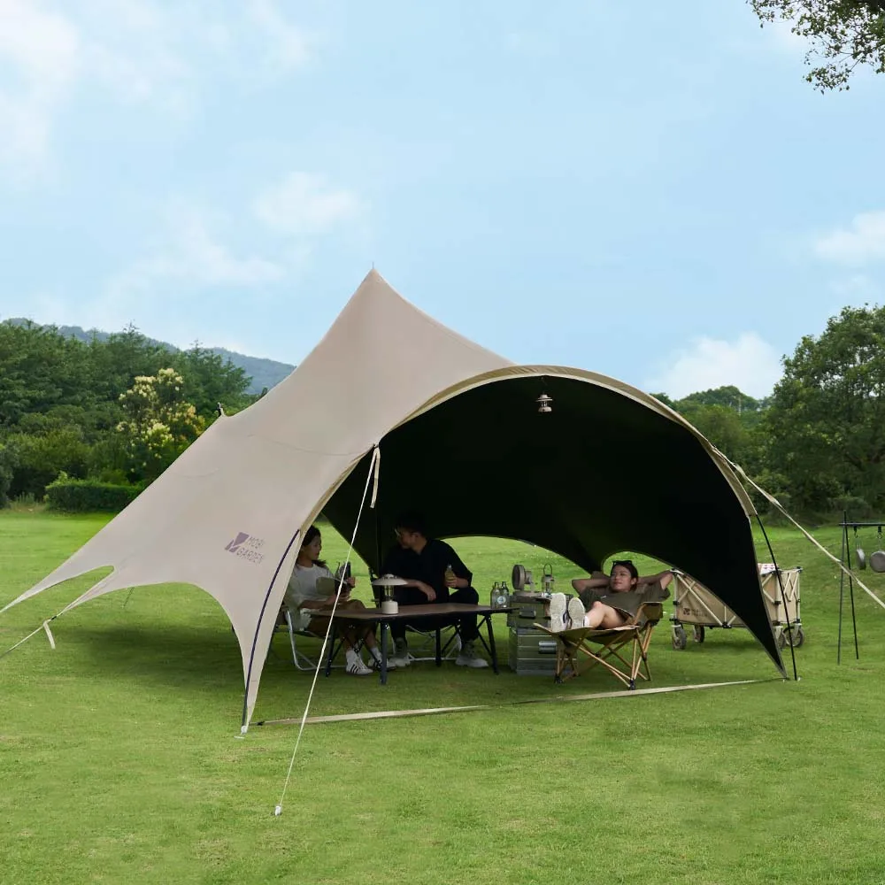Garden Camping Black Coating Tarp Rainproof And UV Resistant Large Space Sunshade Hexagonal Butterfly Sun Shelters Garden Camping Black Coating Tarp Rainproof And UV Resistant Large Space Sunshade Hexagonal Butterfly Sun Shelters