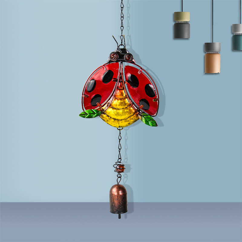 Garden Metal Ladybug Wind Chime