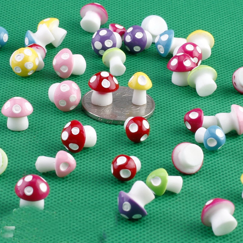 Garden Mushrooms Decors Set (10 Pcs)