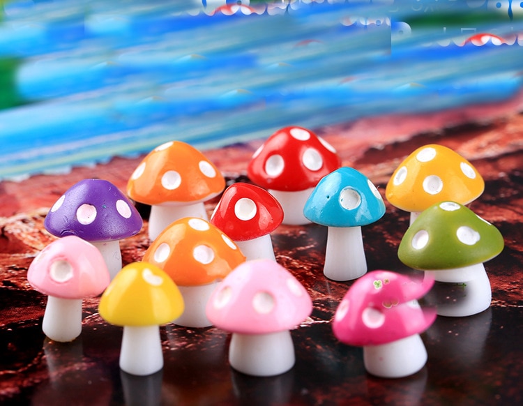 Garden Mushrooms Decors Set (10 Pcs)