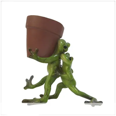Garden Resin Frog Plant Pot