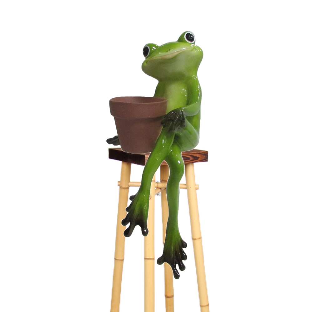 Garden Resin Frog Plant Pot