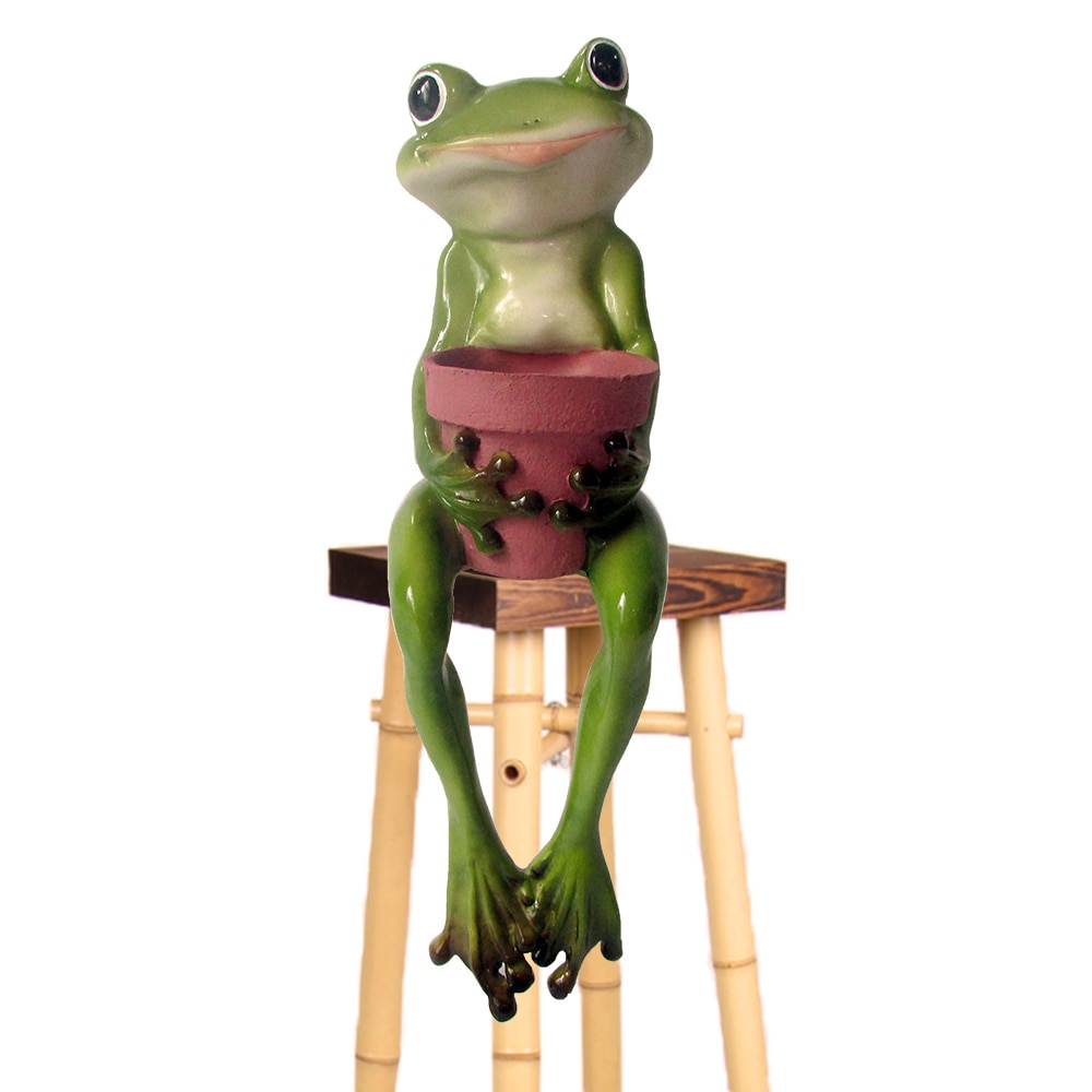 Garden Resin Frog Plant Pot