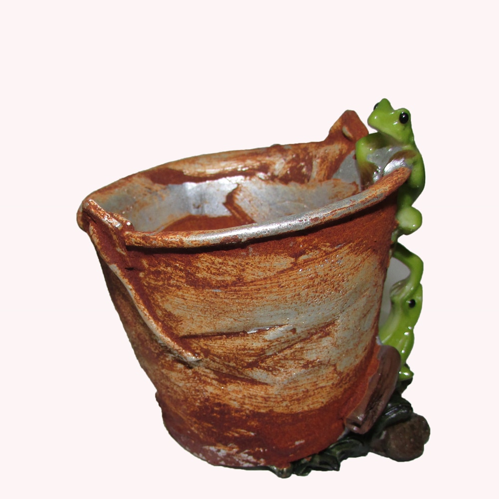 Garden Resin Frog Plant Pot