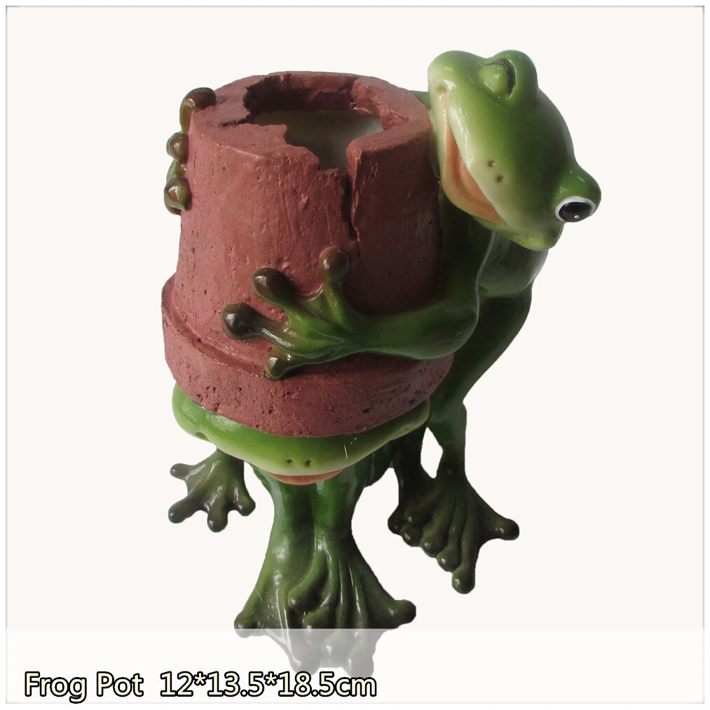 Garden Resin Frog Plant Pot