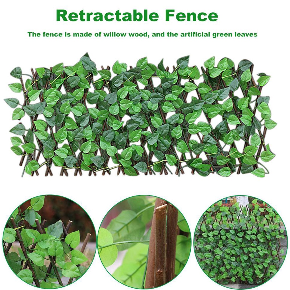 Garden Retractable Artificial Leaf Trellis