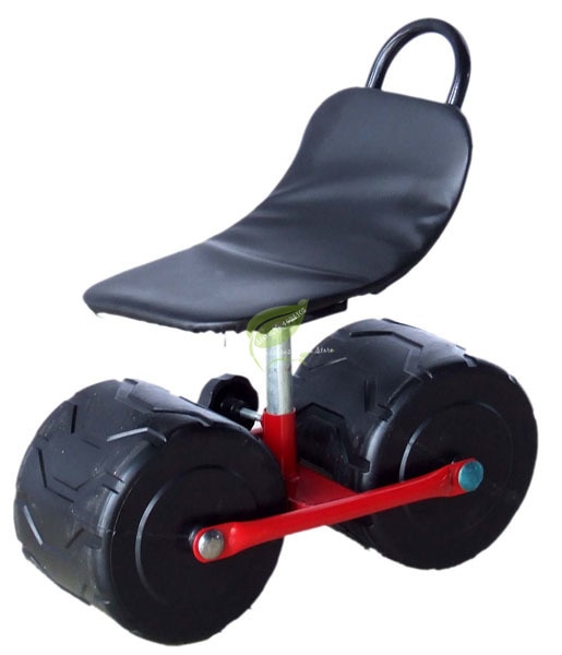 Garden Stool with Wheels and Backrest Garden Stool with Wheels and Backrest