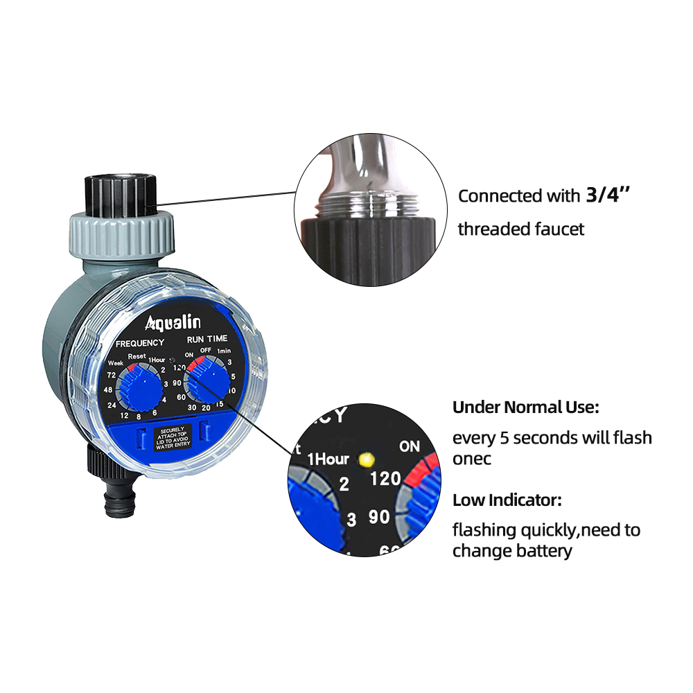 Garden Water Timer Ball Valve Automatic Electronic Watering Timer Home Garden Irrigation Timer Controller System Garden Water Timer Ball Valve Automatic Electronic Watering Timer Home Garden Irrigation Timer Controller System