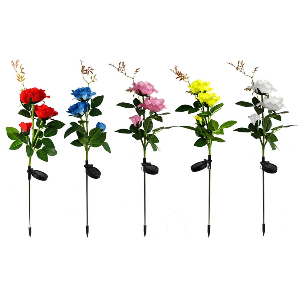 Garden Waterproof Solar Rose Flower