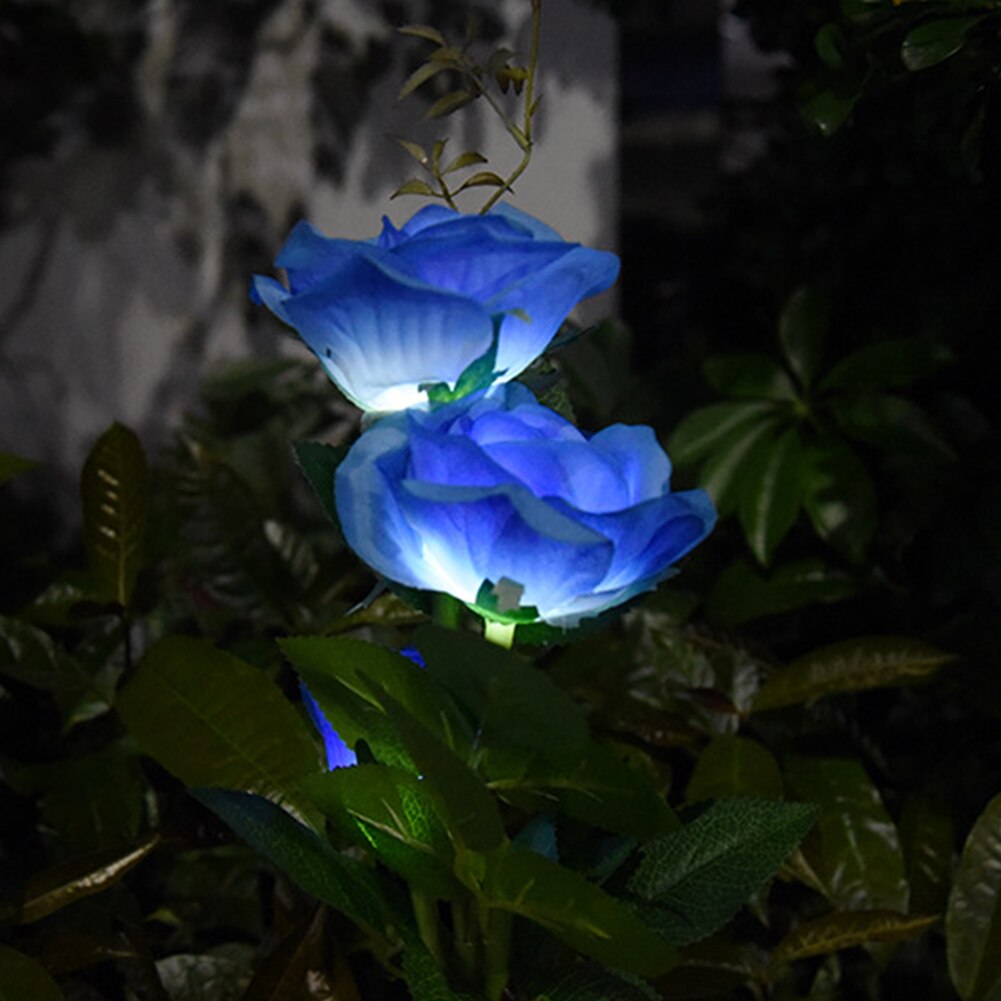Garden Waterproof Solar Rose Flower Garden Waterproof Solar Rose Flower