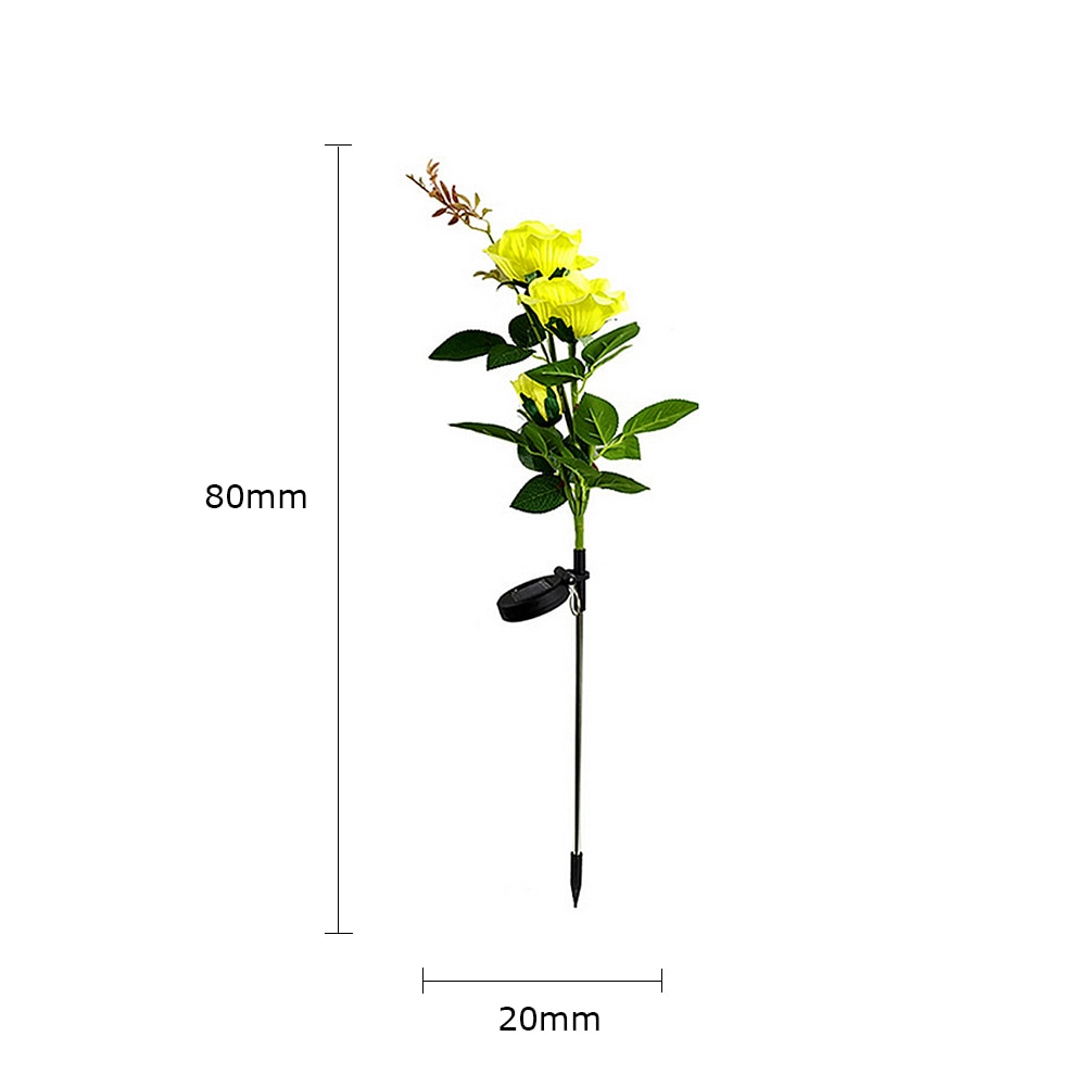 Garden Waterproof Solar Rose Flower Garden Waterproof Solar Rose Flower