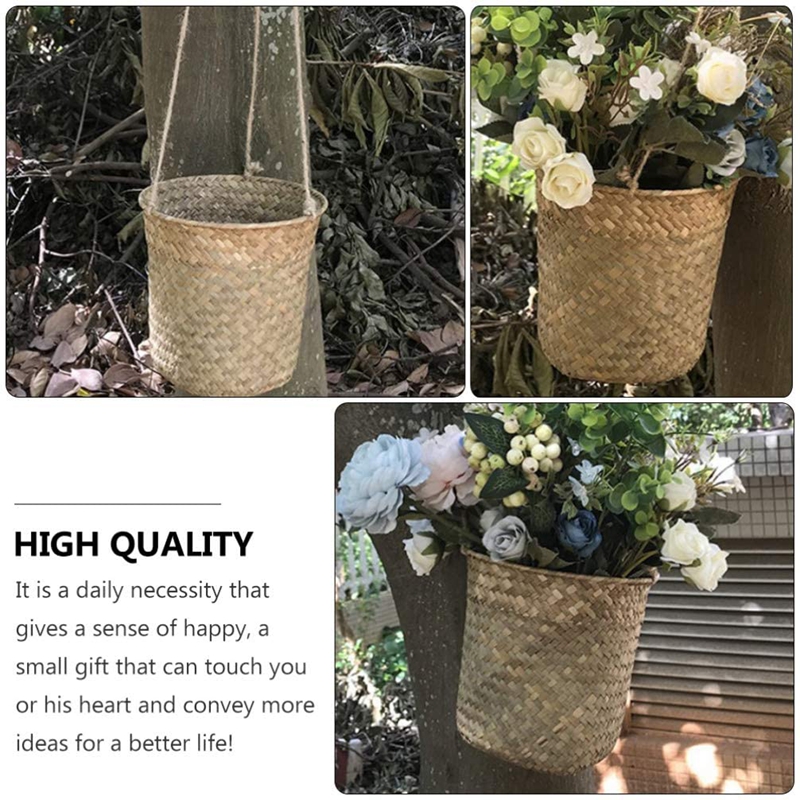 Garden Wicker Hanging Baskets (3pcs)