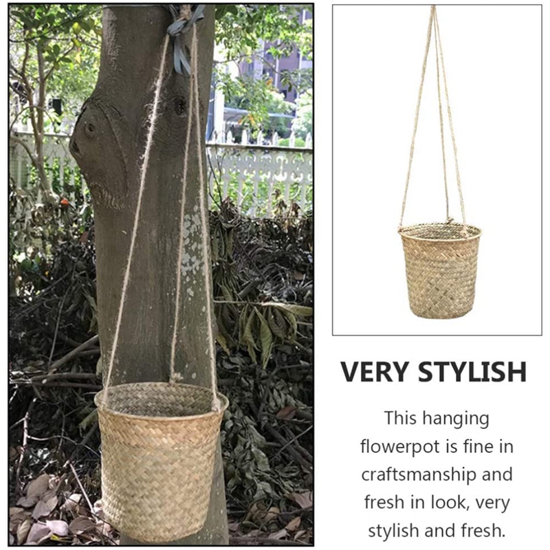 Garden Wicker Hanging Baskets (3pcs)