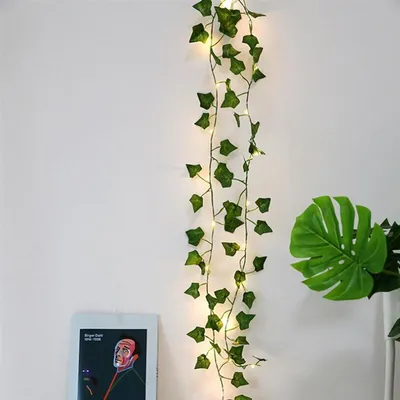 Garland String Leaves Fairy Lights