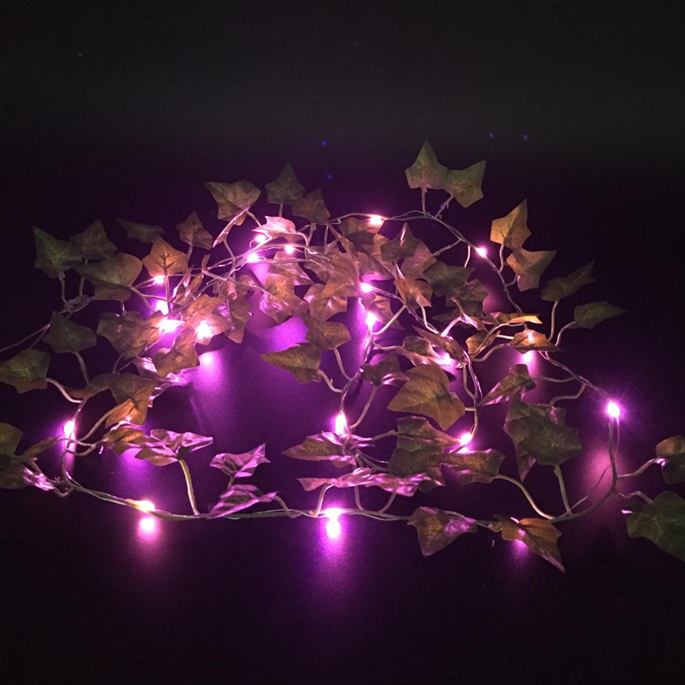 Garland String Leaves Fairy Lights