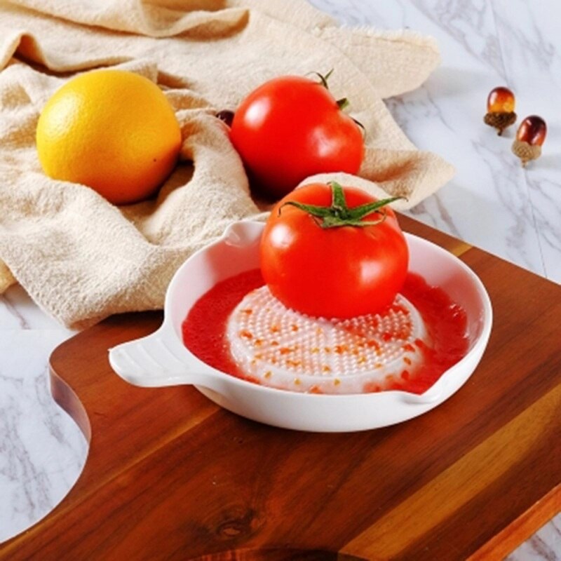 Garlic Grater Plate Ceramic Kitchen Tool