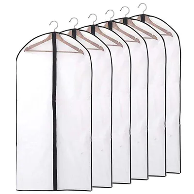 Garment Cover Bags Transparent Clothes Protector (6 pcs) Garment Cover Bags Transparent Clothes Protector (6 pcs)