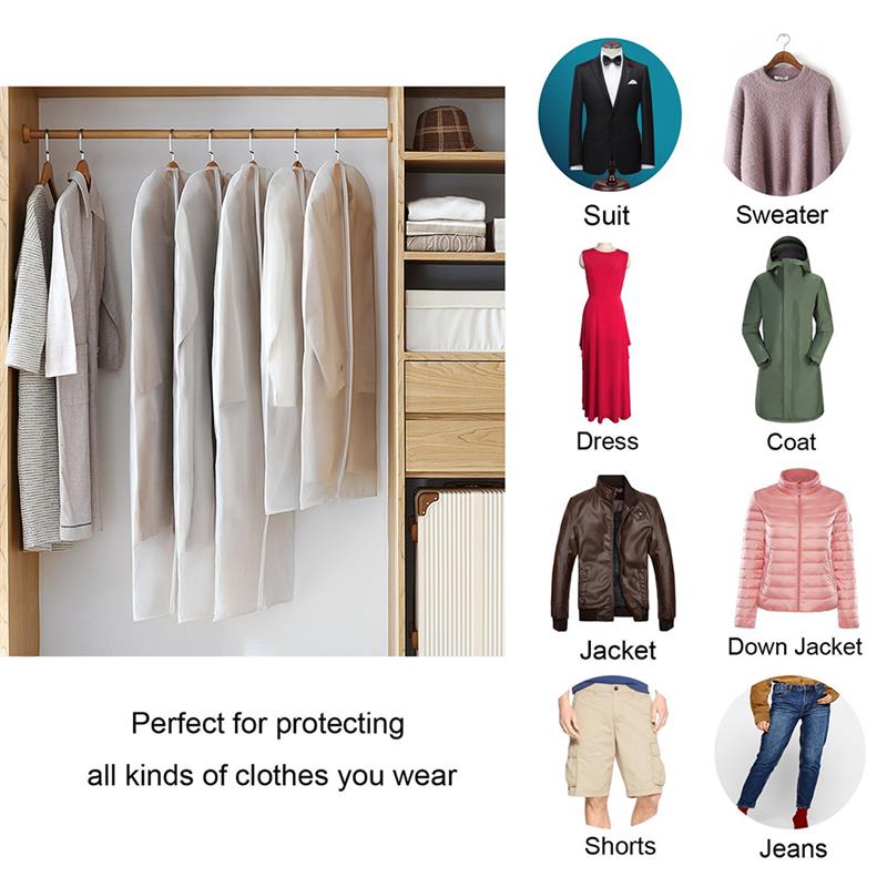 Garment Cover Bags Transparent Clothes Protector (6 pcs) Garment Cover Bags Transparent Clothes Protector (6 pcs)